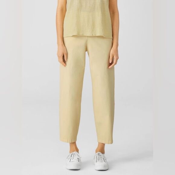 Eileen Fisher Organic Cotton Hemp Lantern Pant Butter NEW With Tags Size 3X - Picture 3 of 11